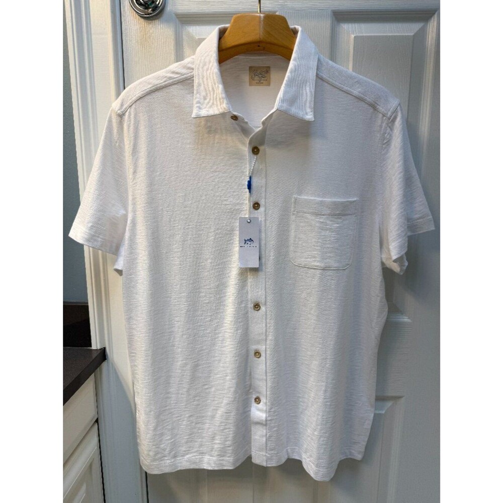 NWT Southern Tide Sun Farer Collection Short Sleeve Button Down Shirt Size XL
